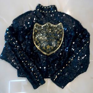 🌟🌟Never Worn🌟🌟Colorado Sequin Bomber Jacket 🍾 Dom Perignon🍾💛🖤